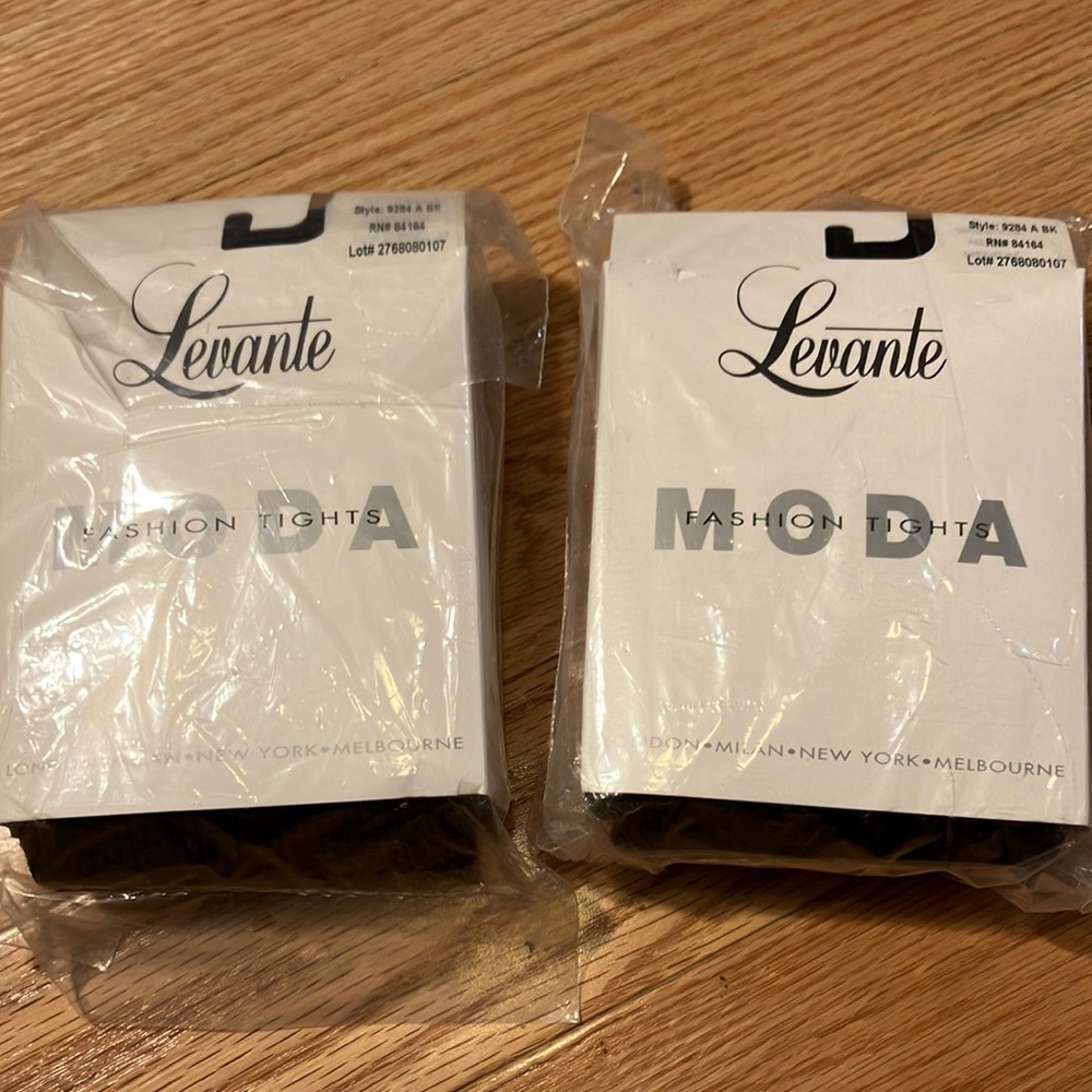NWT Levante 70% wool tights: 2 pair